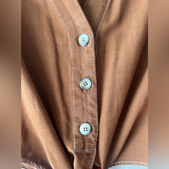 Zara Western Crop Blouse with Tie Front - Picture 3 of 7